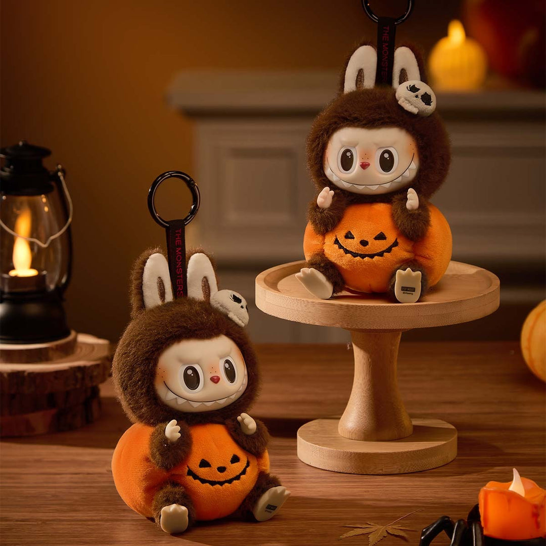 POP MART The Monsters Labubu Happy Halloween Party Series - Sitting Pumpkin Vinyl Plush Pendant