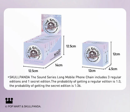 POP MART SKULLPANDA The Sound Series Long Mobile Phone Chain Mystery Box 1PC/3PCS POPMART Blind Box