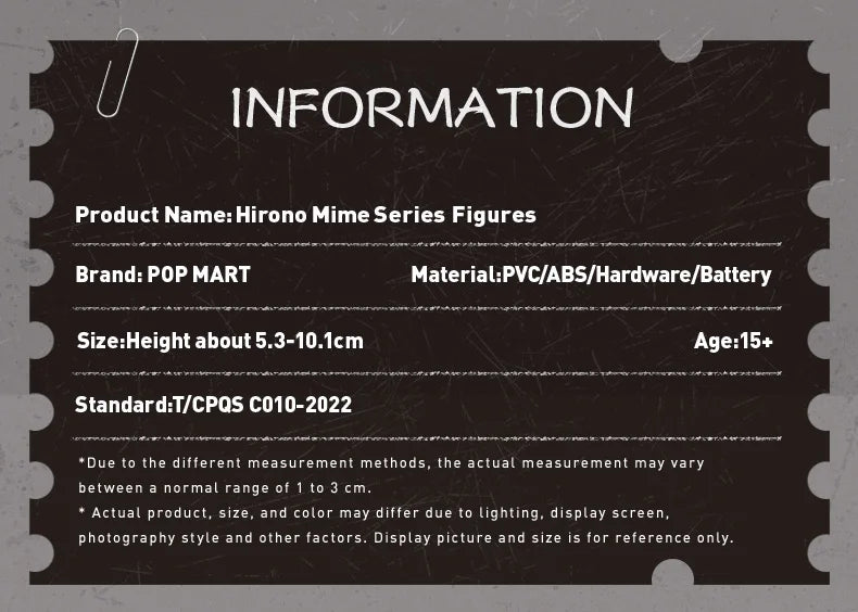 POP MART Hirono Mime Series Mystery Box 1PC/12PCS POPMART Blind Box Cute Action Figure by Lang