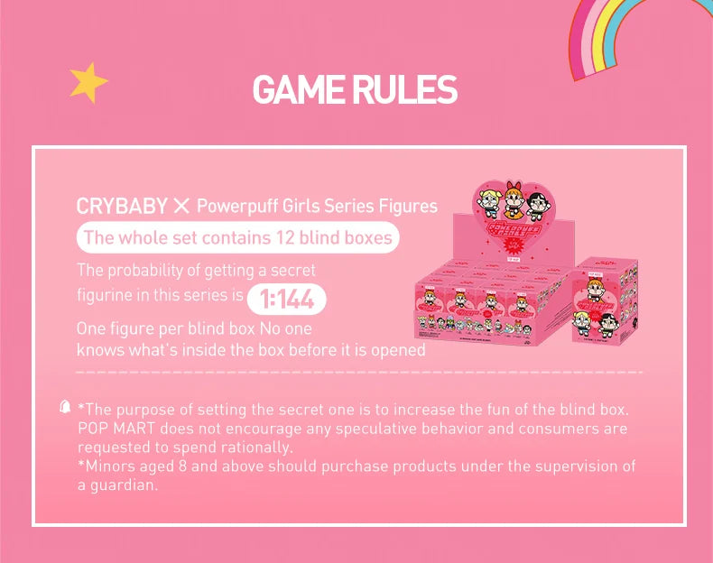 POP MART CRYBABY × Powerpuff Girls Series Figures