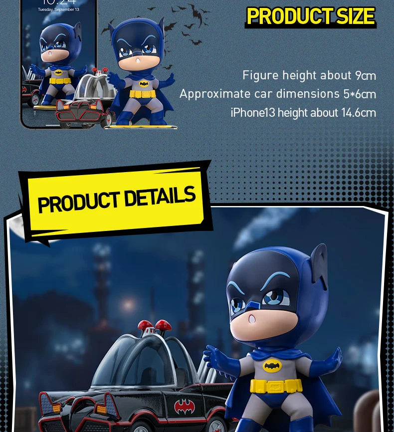 POP MART DC Batman 85th Anniversary Series Figures Mystery Box 1PC/6PCS POP MART Blind Box Action Figure Cute Toy