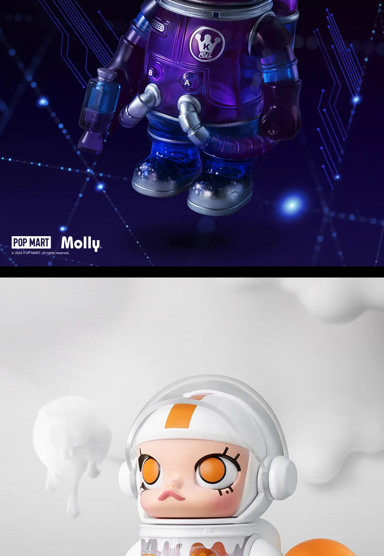 POP MART MEGA SPACE MOLLY 100% SERIES 02-B Blind Box Toys Doll Cute Action Figure Desktop Ornaments Gift Collection