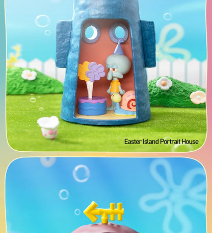 POP MART SpongeBob SquarePants Carnival Anniversary Series Scene Sets Mystery Box 1PC/6PCS POPMART Blind Box Cute Toy