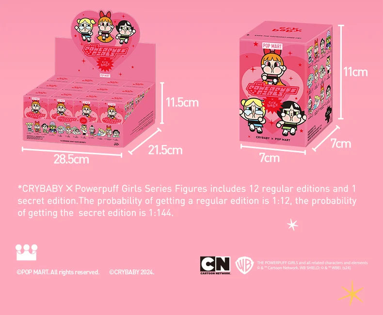 POP MART CRYBABY × Powerpuff Girls Series Figures