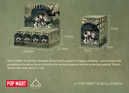 POP MART SKULLPANDA The Ink Plum Blossom Series Mystery Box 1PC/12PCS POPMART SP Blind Box Cute Toy Action Figure