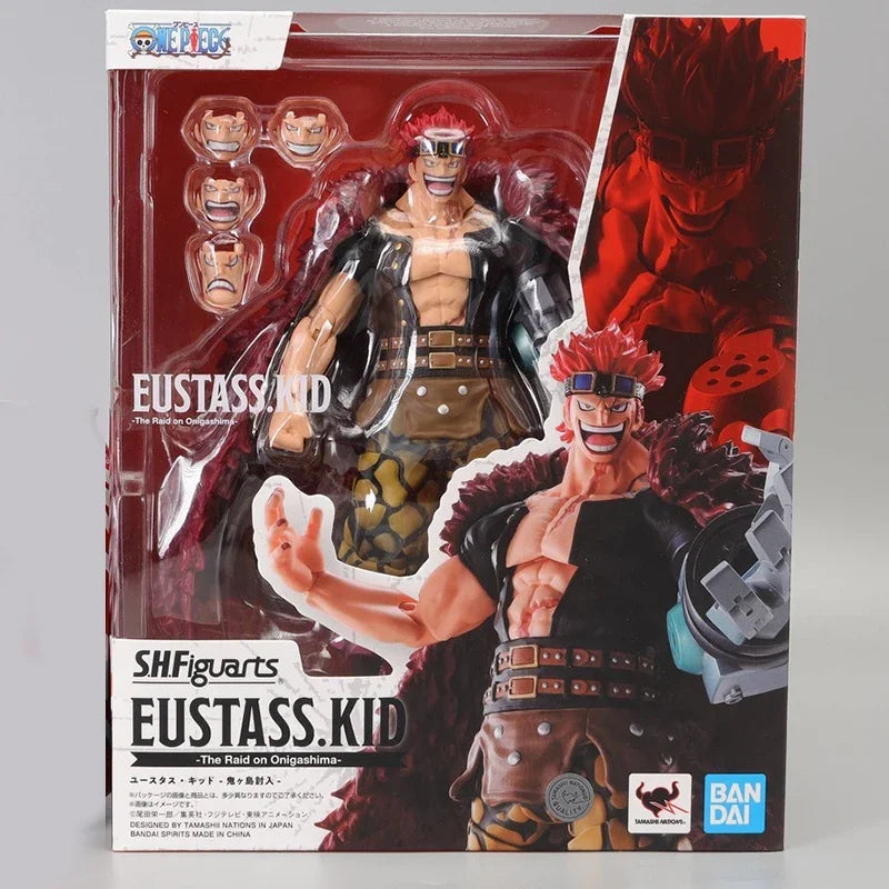 Bandai S.H.Figuarts Eustass Kid Action Figure The Raid on Onigashima ONE PIECE Amine Figures Gifts for Boys Toy Model