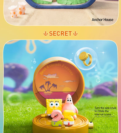 POP MART SpongeBob SquarePants Carnival Anniversary Series Scene Sets Mystery Box 1PC/6PCS POPMART Blind Box Cute Toy